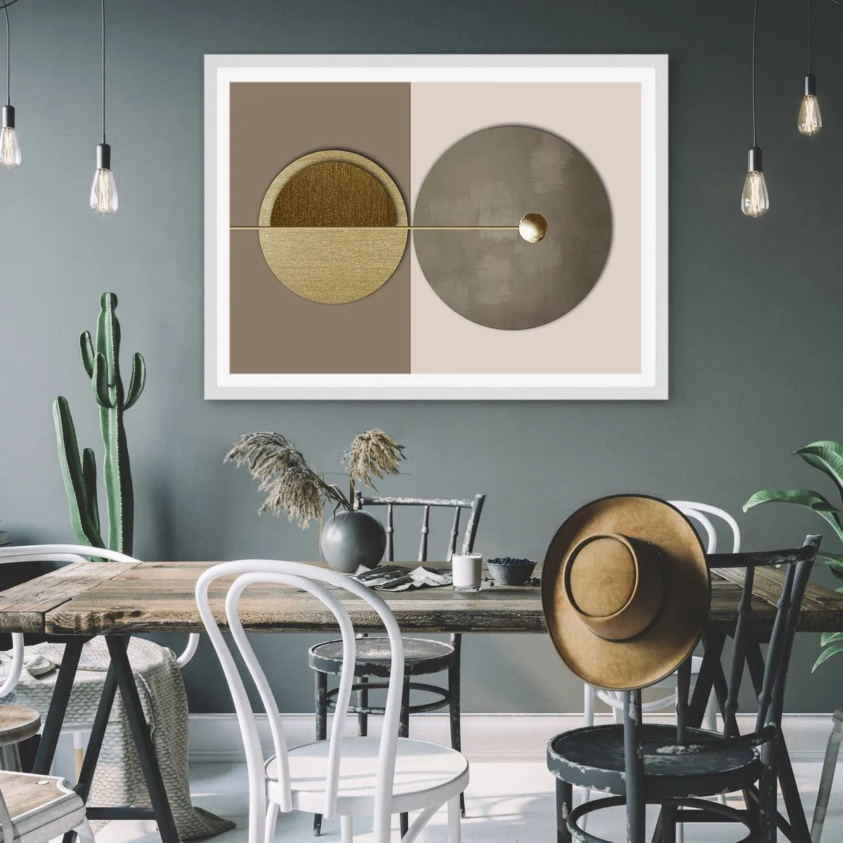 Affisch i vit ram - Perfekt balans - 70x50 cm