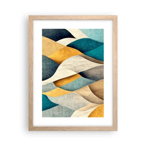 Affisch i ram av ljusek - Rytm och vågrörelse - 30x40 cm