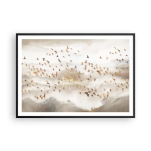 Affisch i svart ram - Det är dags... - 100x70 cm