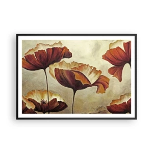 Affisch i svart ram - Ängsblommor - 100x70 cm