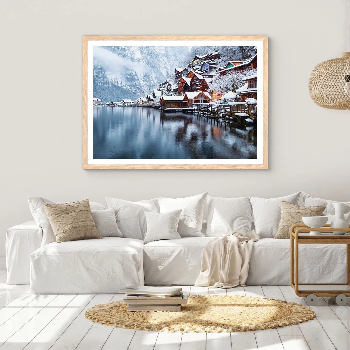 Affisch i ram av ljusek - I vinterns dräkt - 50x40 cm