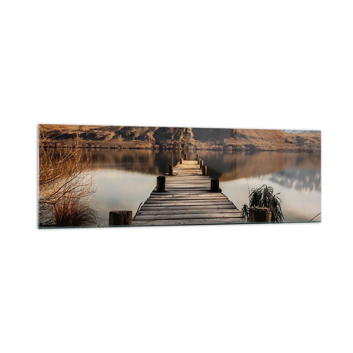 Glastavla - Bild på glas - Ett landskap i tystnad - 160x50 cm