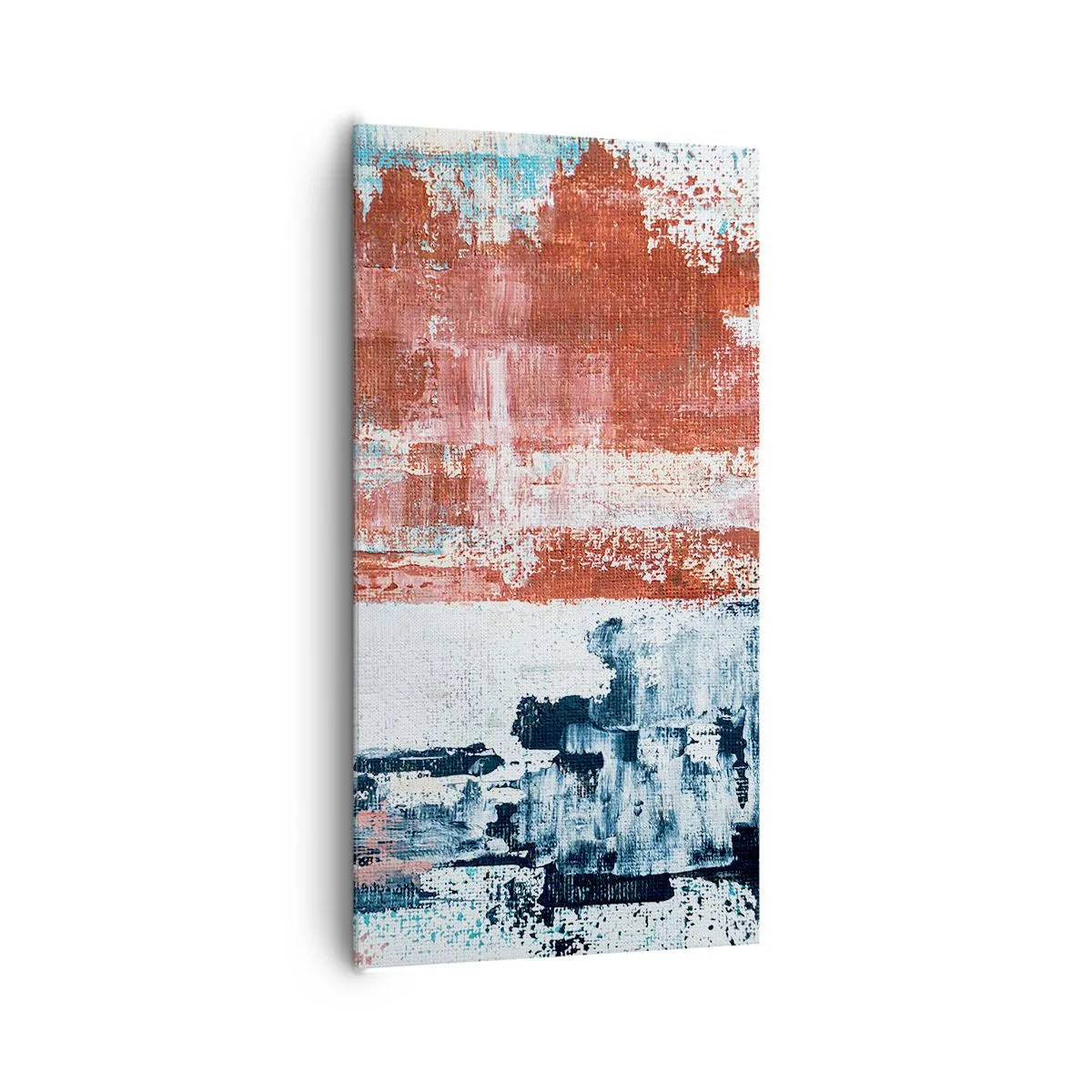 Canvastavla - Bild på duk - Abstrakt halvt om halvt - 65x120 cm