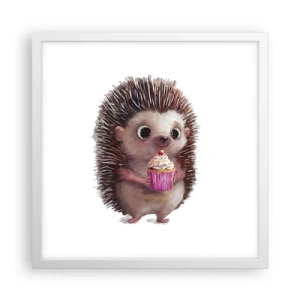 Affisch i vit ram - Varje dag är helgdag - 40x40 cm