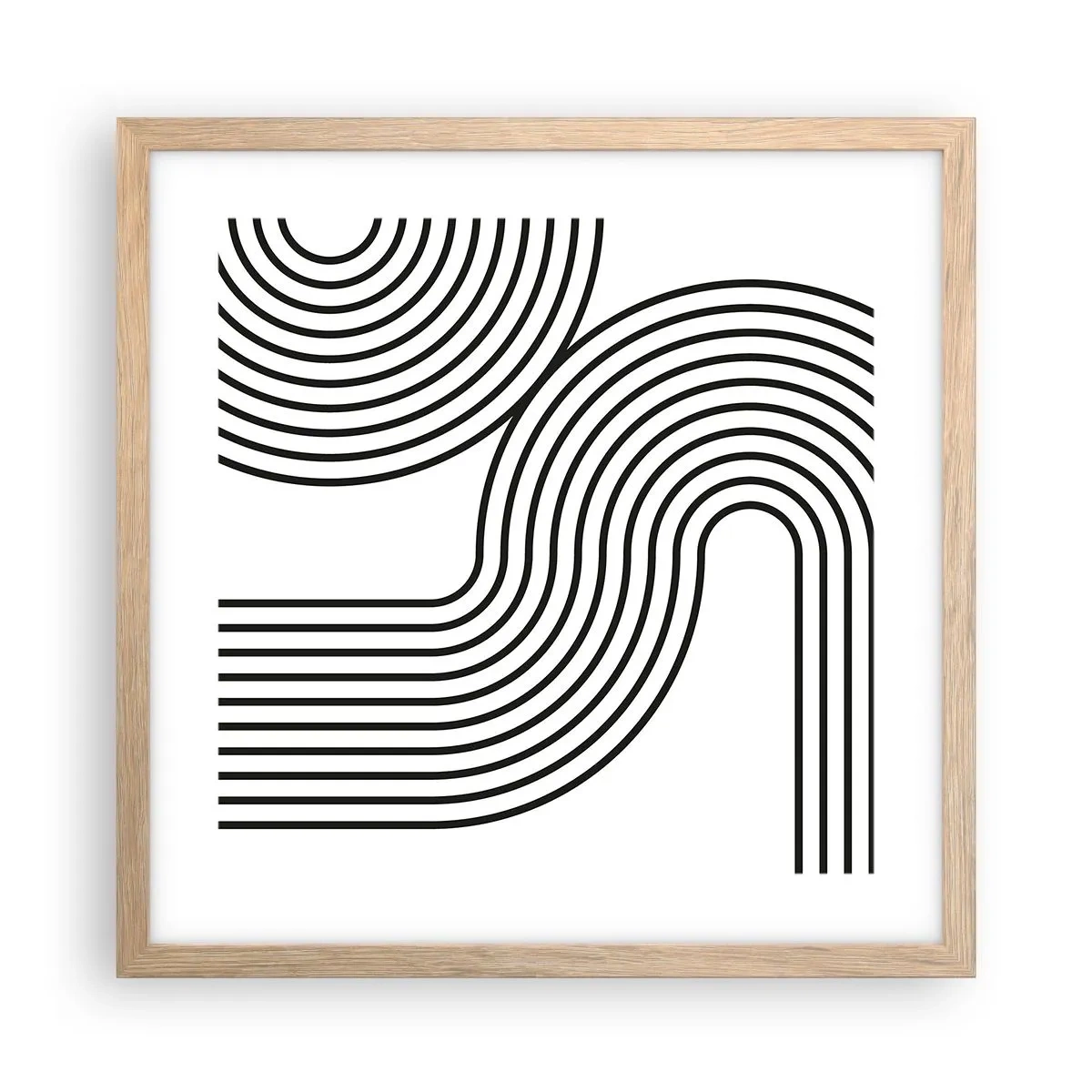 Affisch i ram av ljusek - På en kurva - 40x40 cm