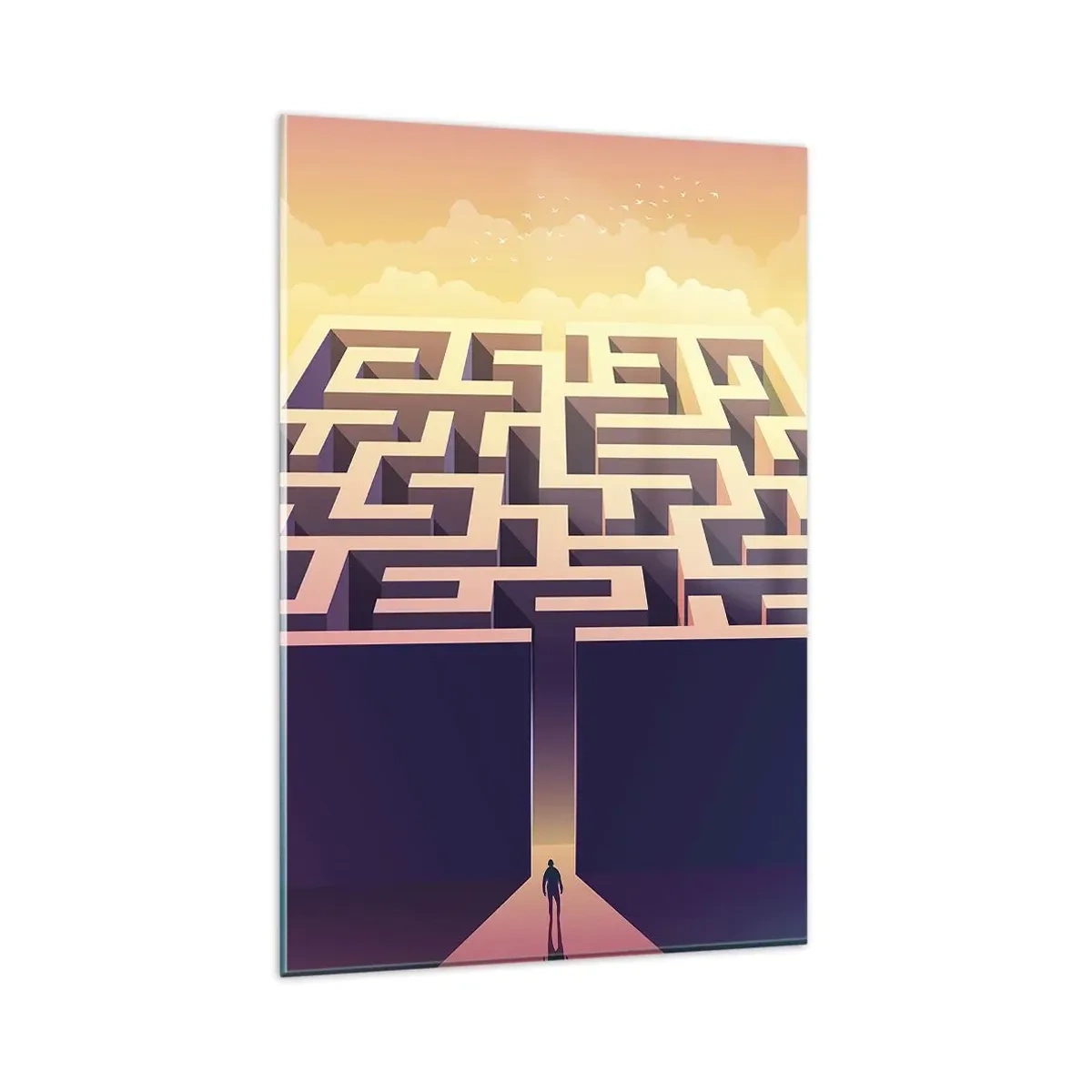 Glastavla - Bild på glas - Dags för beslut - 80x120 cm