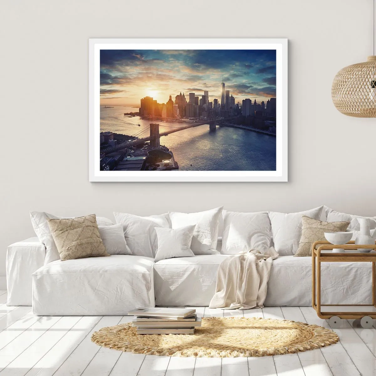 Affisch i vit ram - Västkulturens monument - 100x70 cm