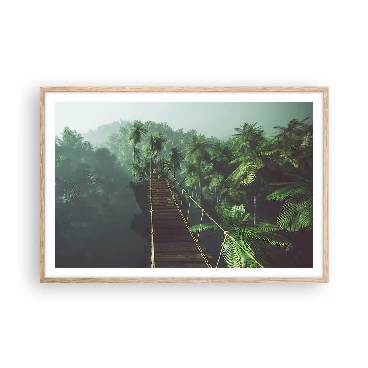 Affisch i ram av ljusek - Över grönskans kaos - 91x61 cm
