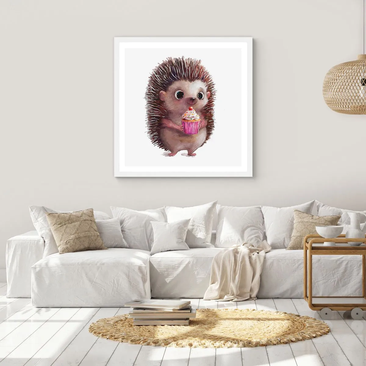 Affisch i vit ram - Varje dag är helgdag - 40x40 cm