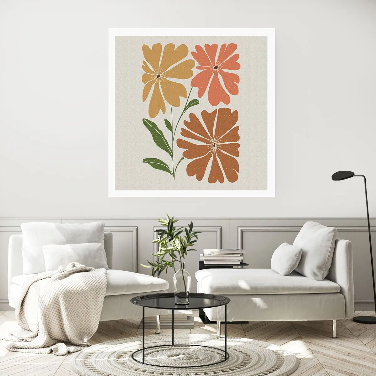 Affisch - Natur och geometri - 60x60 cm