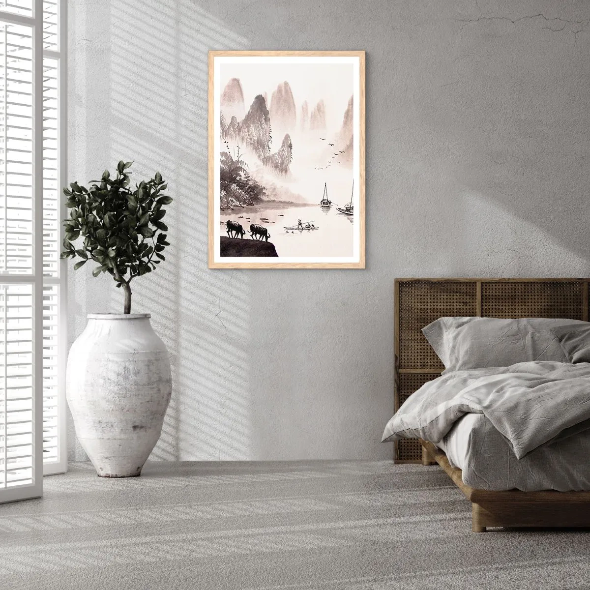 Affisch i ram av ljusek - Österns exotiska vardag - 30x40 cm