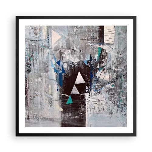 Affisch i svart ram - Trianglarnas överordnade ordning - 60x60 cm