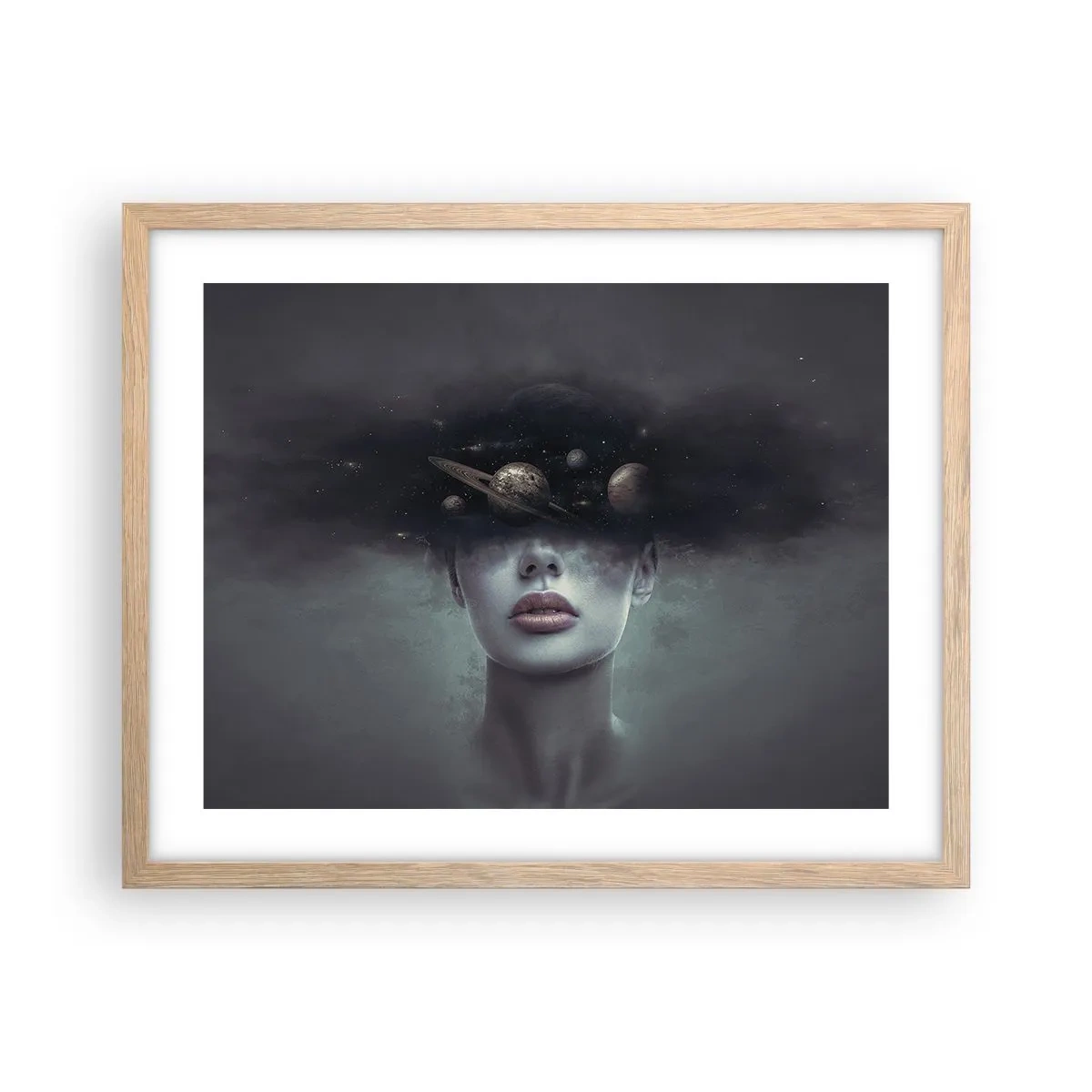 Affisch i ram av ljusek - Och planeterna blir galna... - 50x40 cm