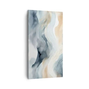Canvastavla - Bild på duk - Snöig och dimmig abstraktion - 45x80 cm