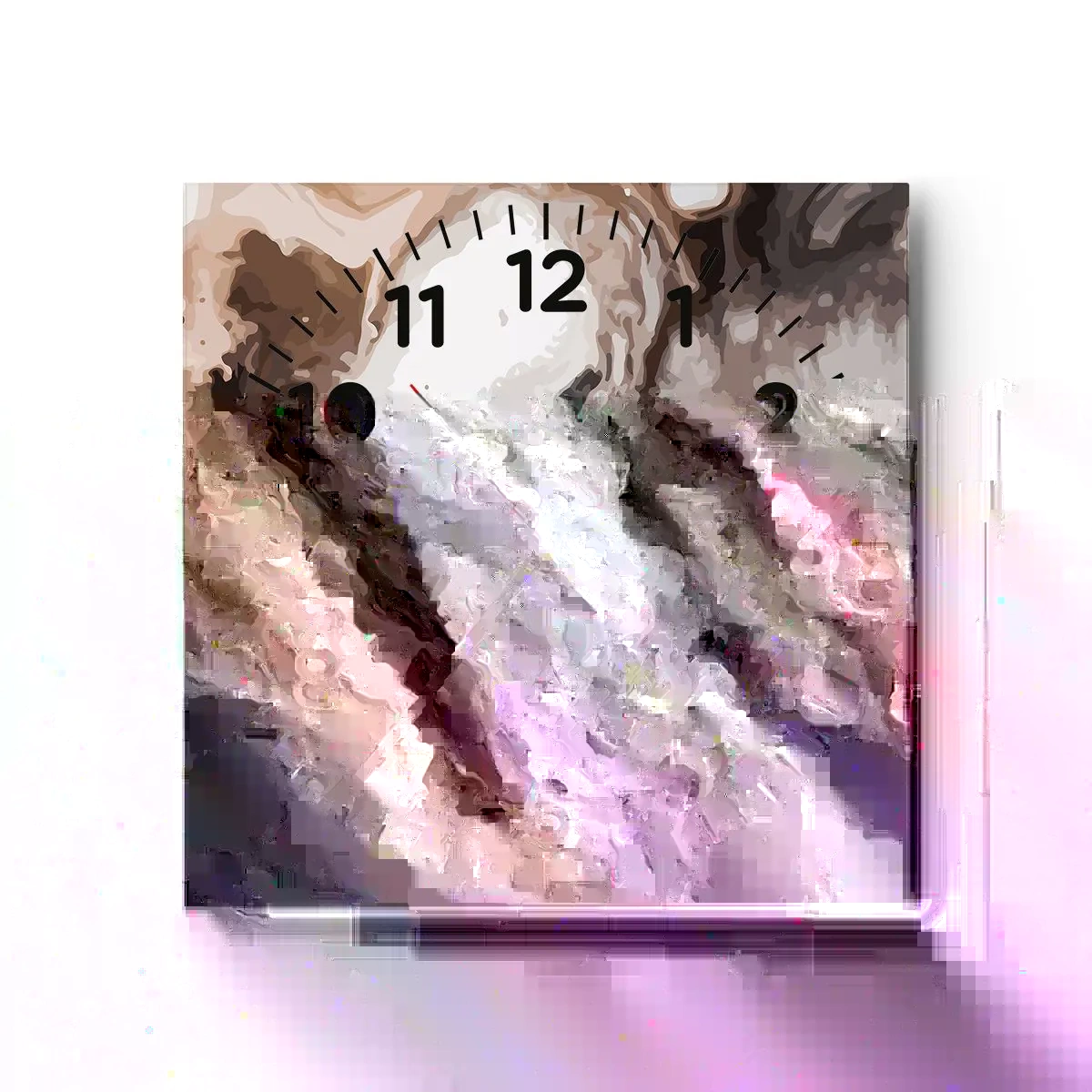 Väggklocka - Klocka på glas - En galax födelse - 30x30 cm