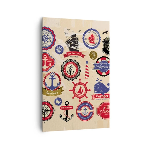 Canvastavla - Bild på duk - Seglarbroderskap - 80x120 cm