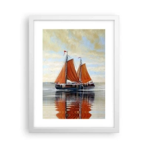 Affisch i vit ram - Hej, segla seglaren… - 30x40 cm