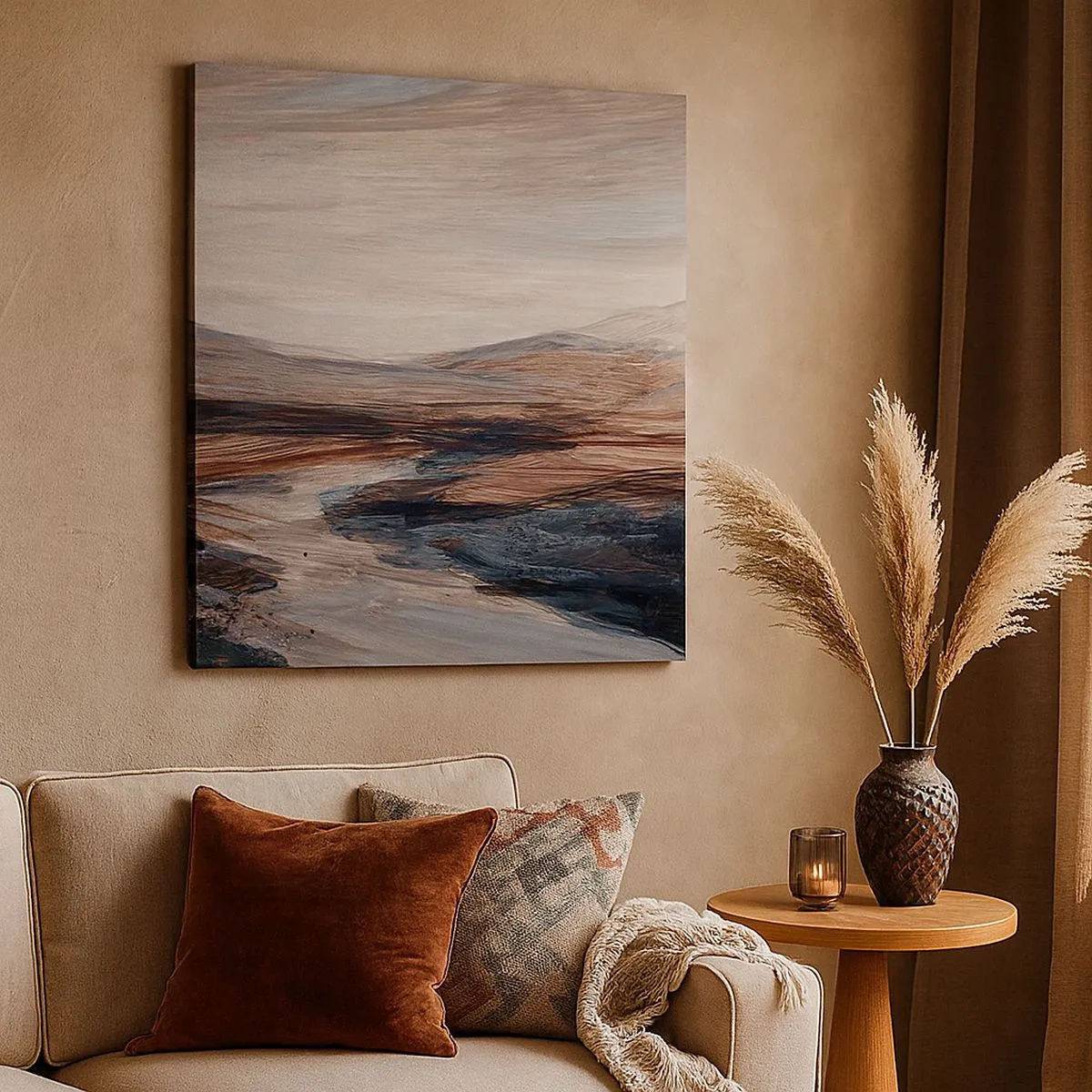 Canvastavla - Bild på duk - Fridfull dal - 30x30 cm