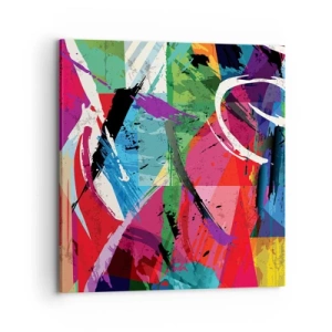 Canvastavla - Bild på duk - Snabbt och livligt - 70x70 cm