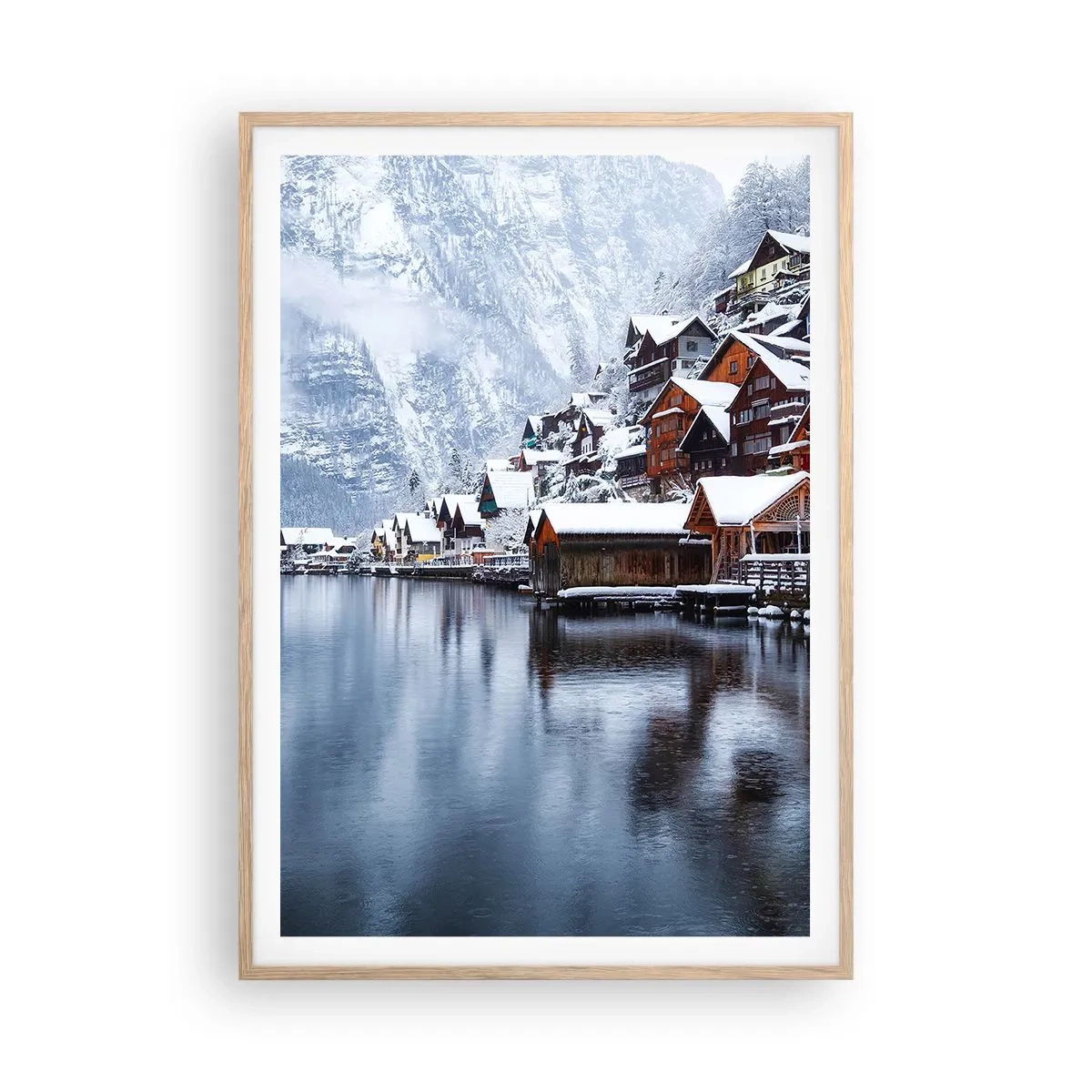 Affisch i ram av ljusek - I vinterns dräkt - 70x100 cm