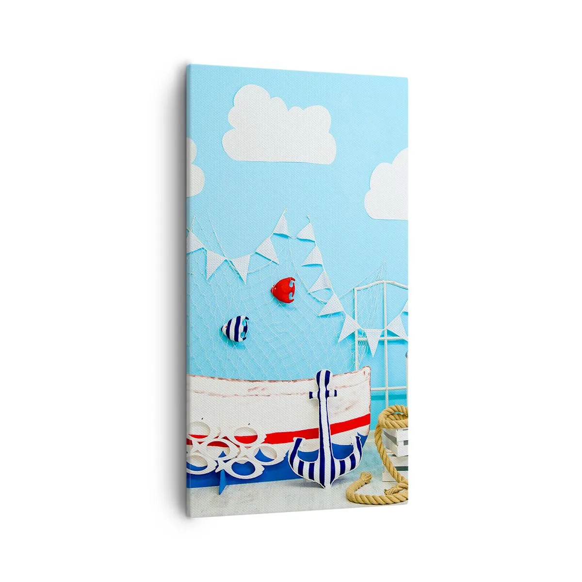 Canvastavla - Bild på duk - Barnlängtan till naturen - 55x100 cm