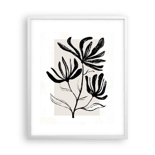 Affisch i vit ram - Skiss för ett herbarium - 40x50 cm