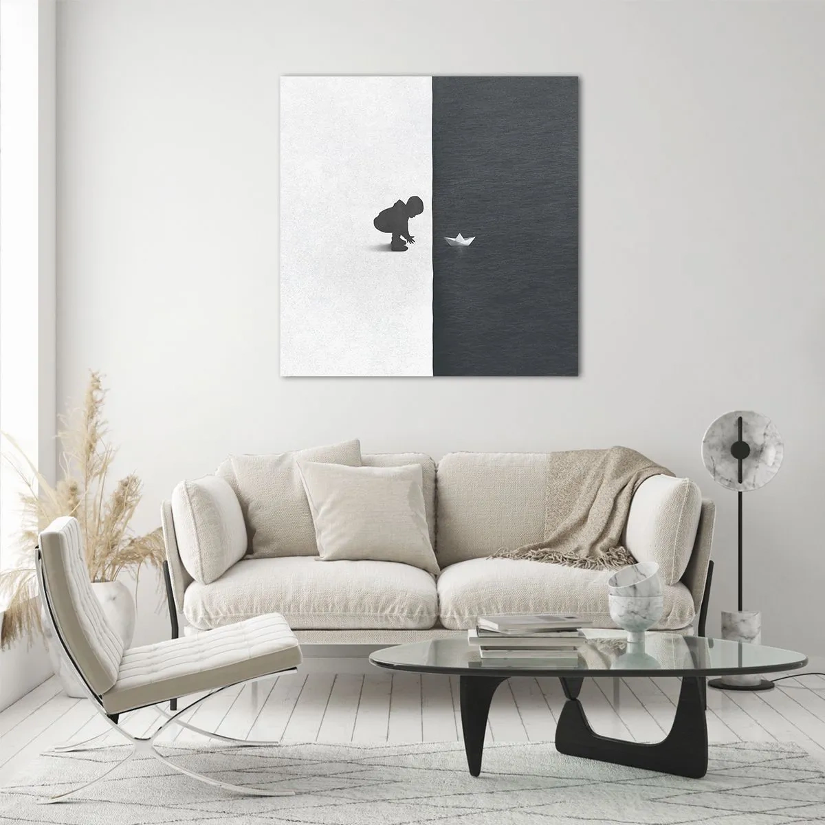 Glastavla - Bild på glas - En stor expedition - 70x70 cm