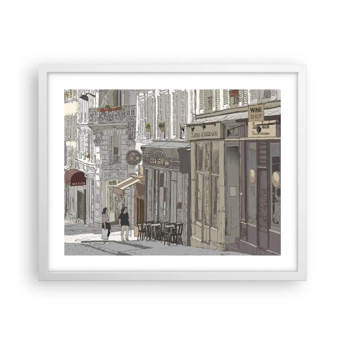 Affisch i vit ram - Stadens nöjen - 50x40 cm