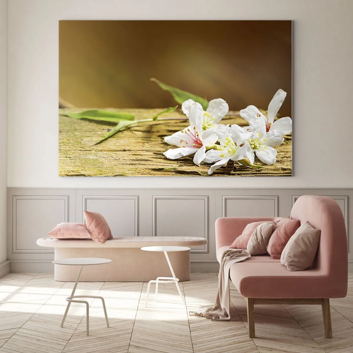 Glastavla - Bild på glas - Oskyldigt löfte - 120x80 cm