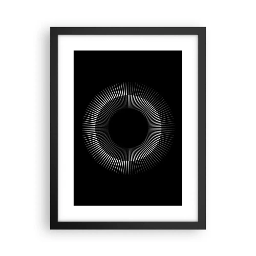 Affisch i svart ram - Svart sol - 30x40 cm