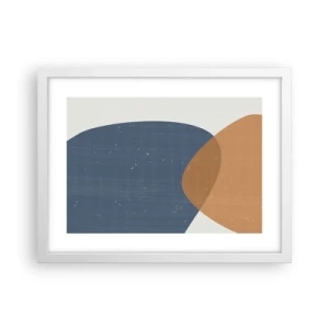 Affisch i vit ram - Ovaler och influenser - 40x30 cm