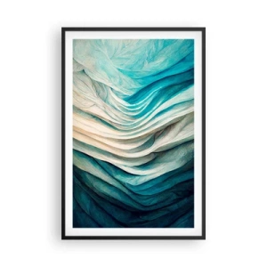 Affisch i svart ram - Blå omättlighet - 61x91 cm