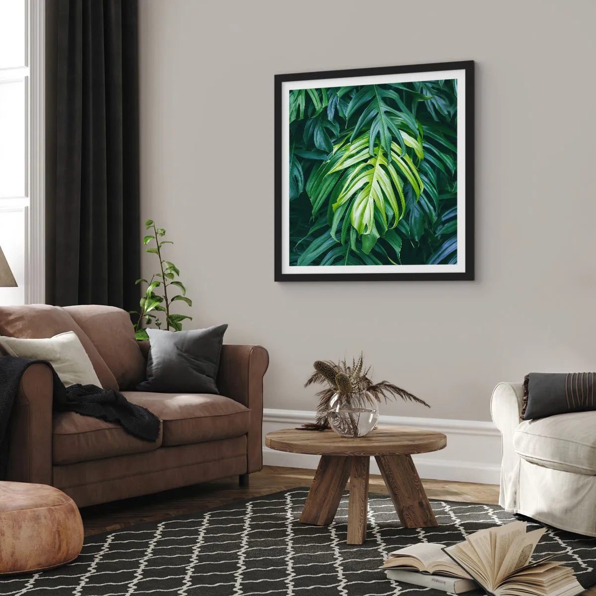 Affisch i svart ram - Doppa sig i fräschheten - 40x40 cm