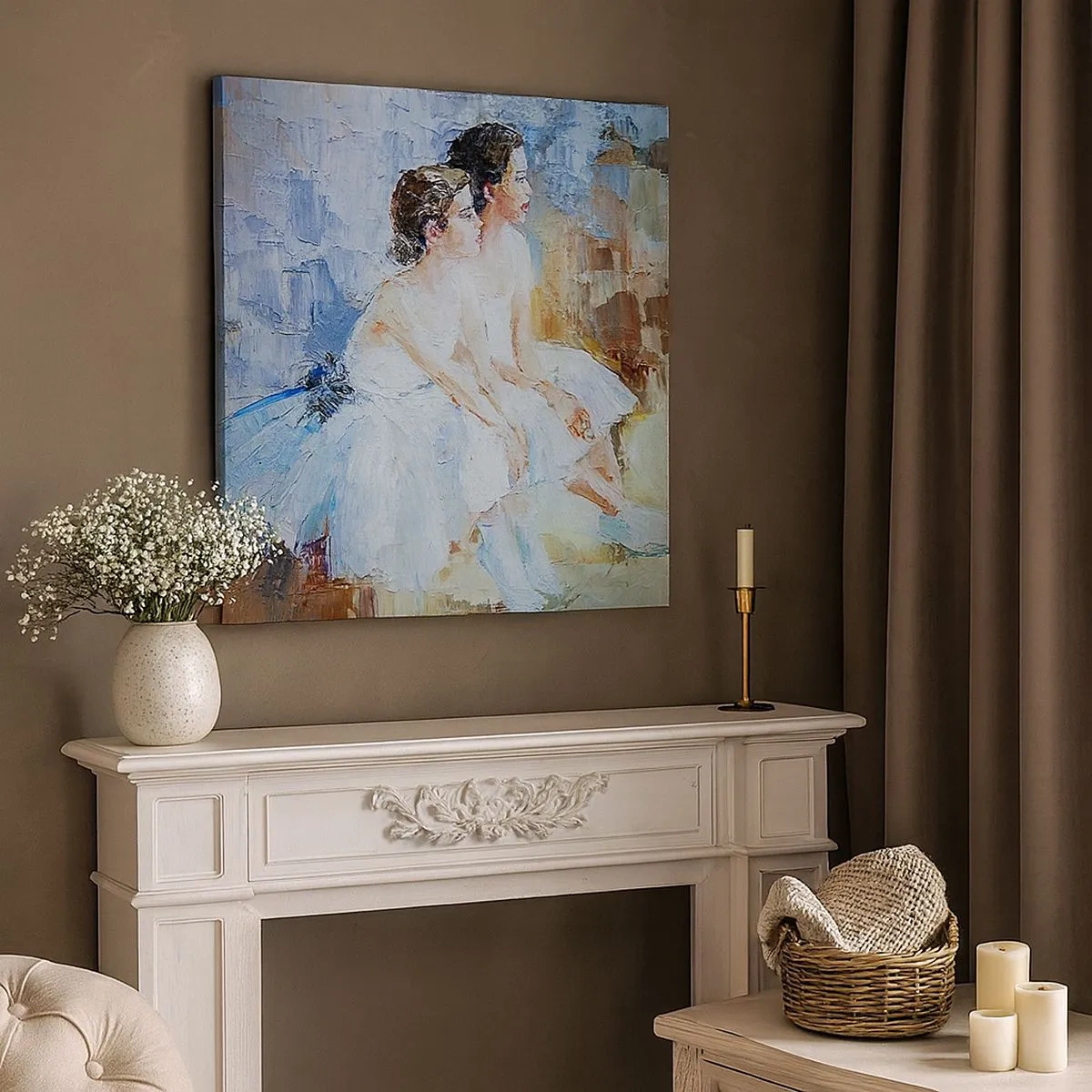 Canvastavla - Bild på duk - Unga svanars vilopaus - 30x30 cm