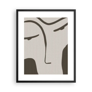 Affisch i svart ram - Som från en målning av Modigliani - 40x50 cm