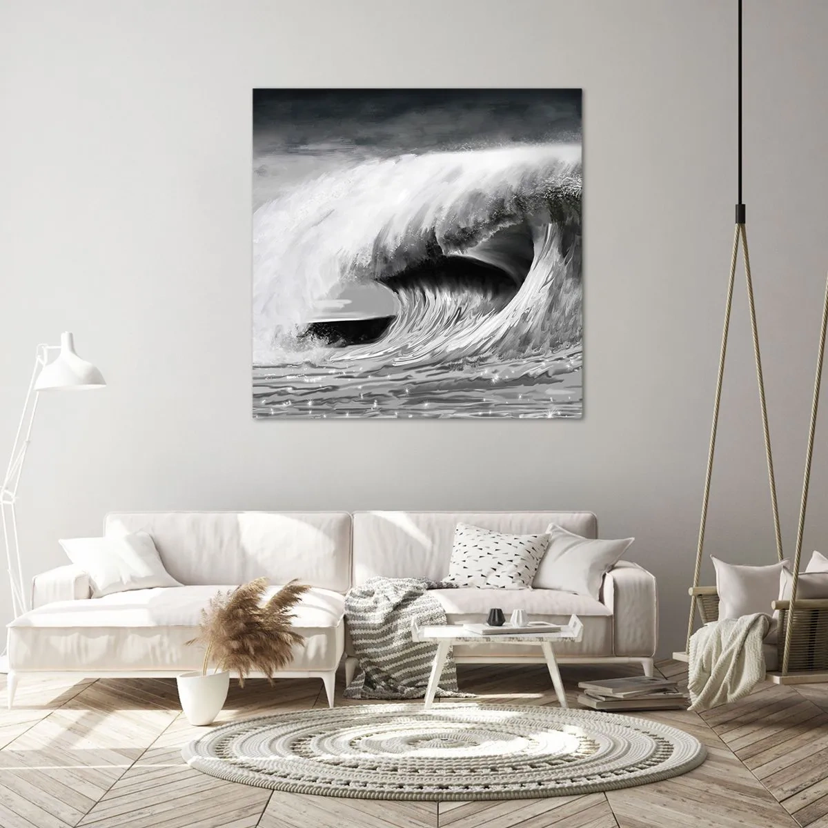 Canvastavla - Bild på duk - Havets ilska - 30x30 cm