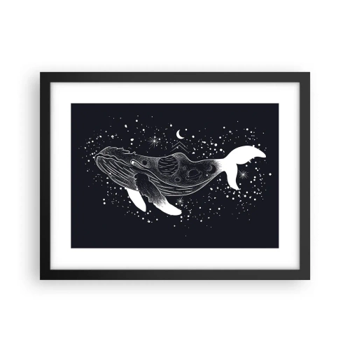 Affisch i svart ram - I universumets hav - 40x30 cm