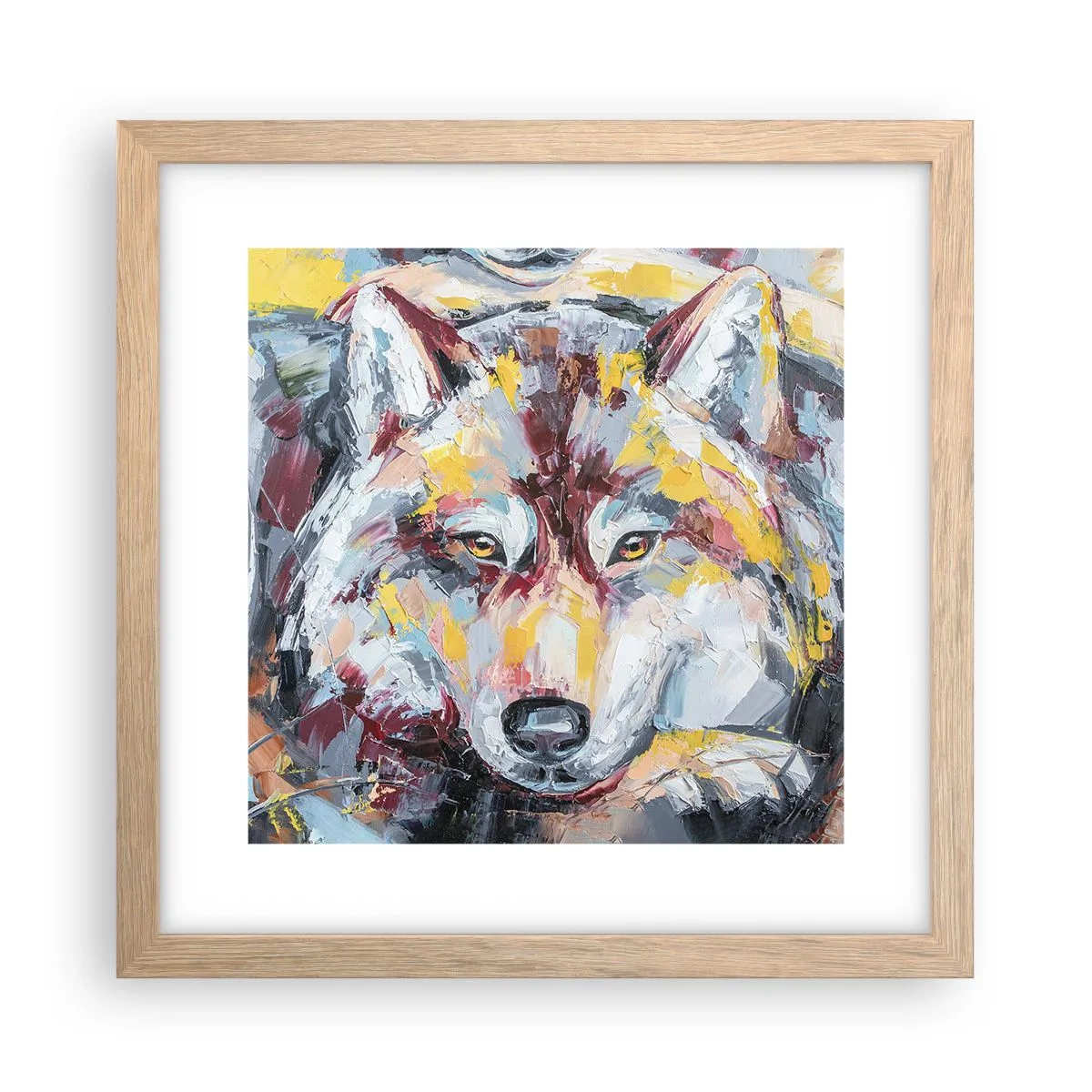 Affisch i ram av ljusek - Lugnt bland de närmsta - 30x30 cm