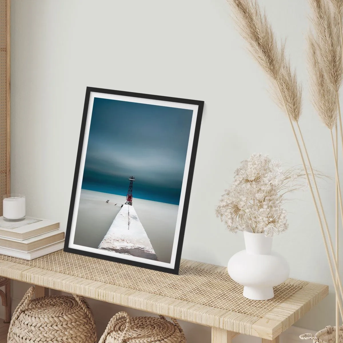 Affisch i svart ram - Möta det oändliga - 61x91 cm