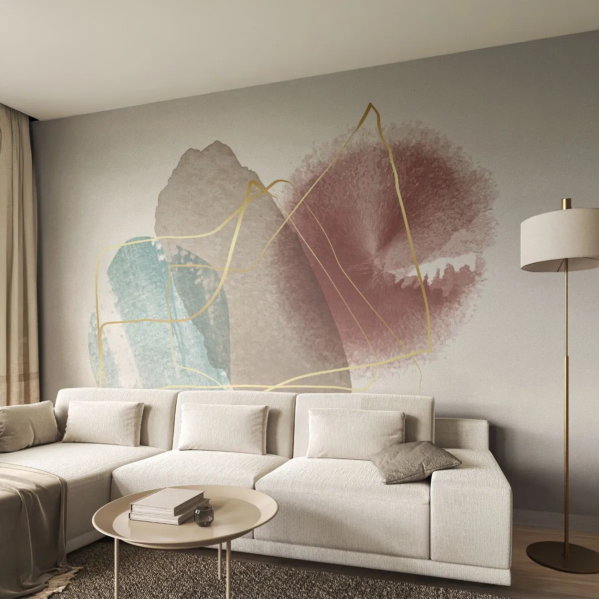 Fototapet Premium Sand - Rummets pärlor - Abstraktion, Bit, Modernt mönster - 250x175 cm