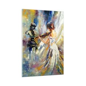 Glastavla - Bild på glas - Leva upp med känslan - 80x120 cm