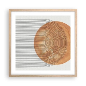 Affisch i ram av ljusek - En solig komposition - 50x50 cm