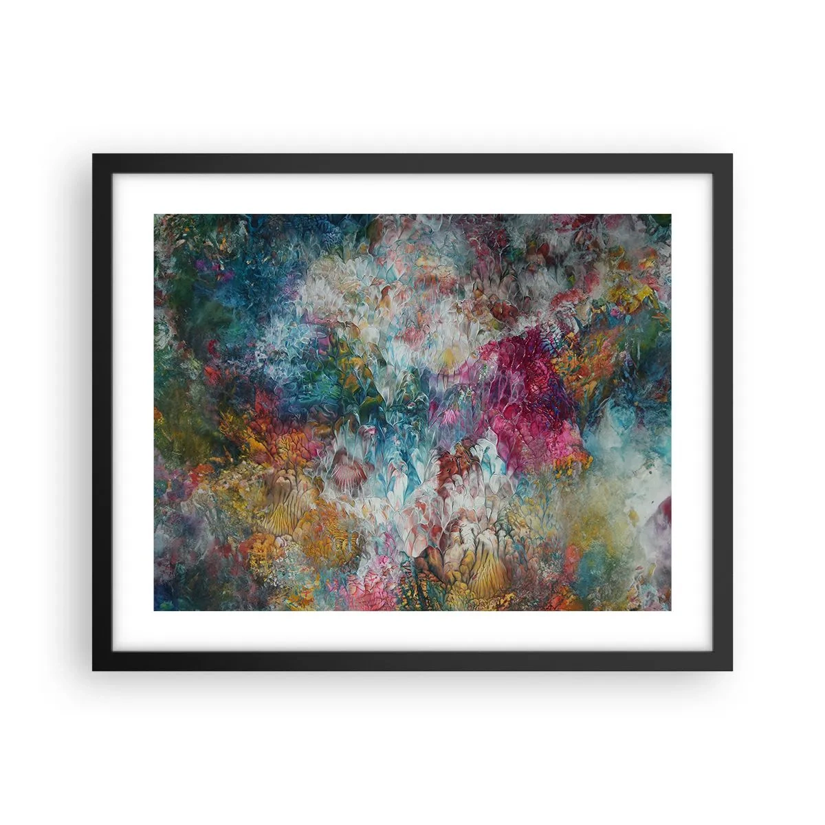Affisch i svart ram - I full blom - 50x40 cm