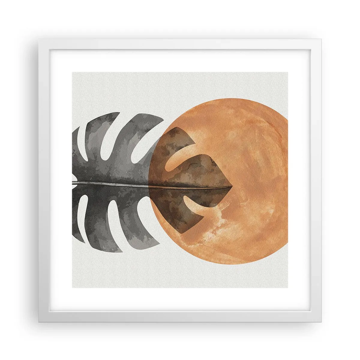 Affisch i vit ram - Alltid solen - 40x40 cm