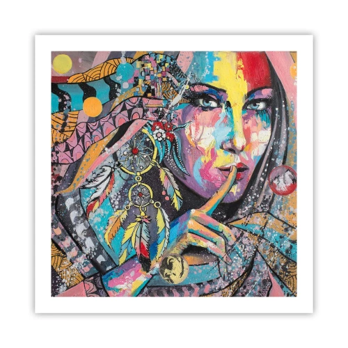 Affisch - Var tyst tills du förstår - 60x60 cm