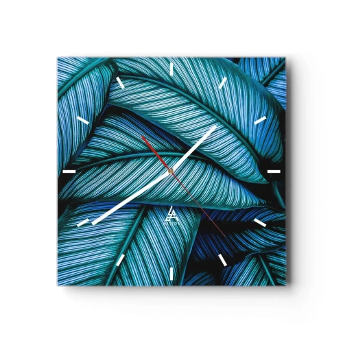 Väggklocka - Klocka på glas - Livslinjer - 30x30 cm