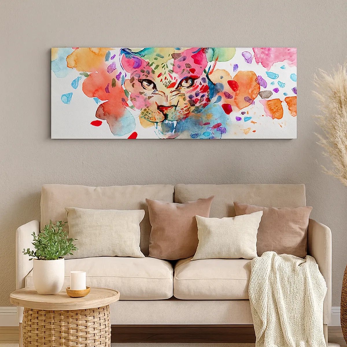 Canvastavla - Bild på duk - Skönheten och odjuret - 30x30 cm