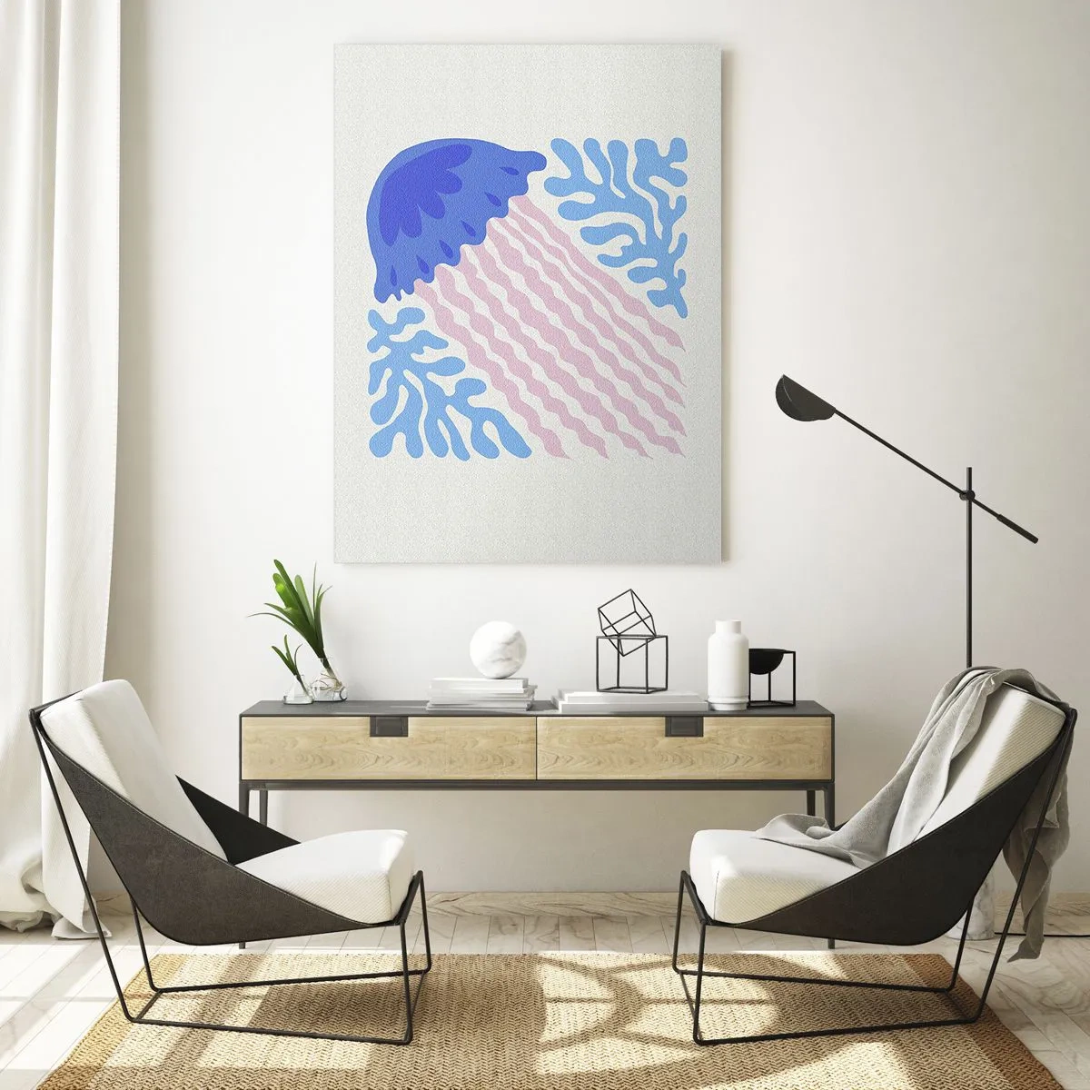 Glastavla - Bild på glas - Som från en annan värld - 80x120 cm