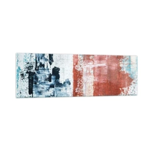 Glastavla - Bild på glas - Abstrakt halvt om halvt - 160x50 cm