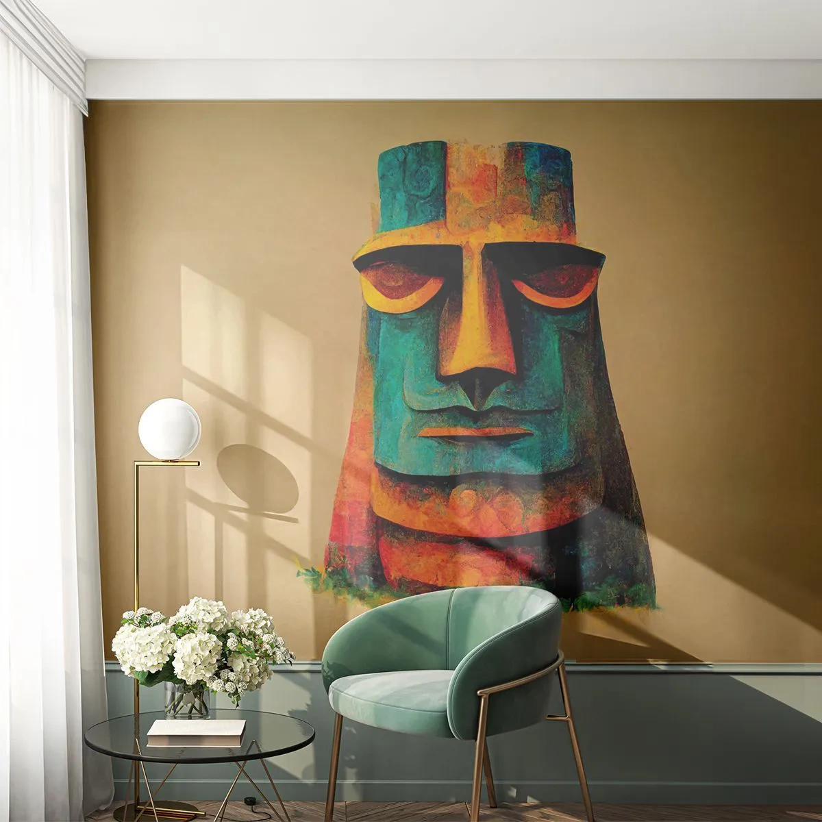 Fototapet Premium Sand - Statylik, men ändå sympatisk - Staty, Skulptur, Bit - 100x70 cm
